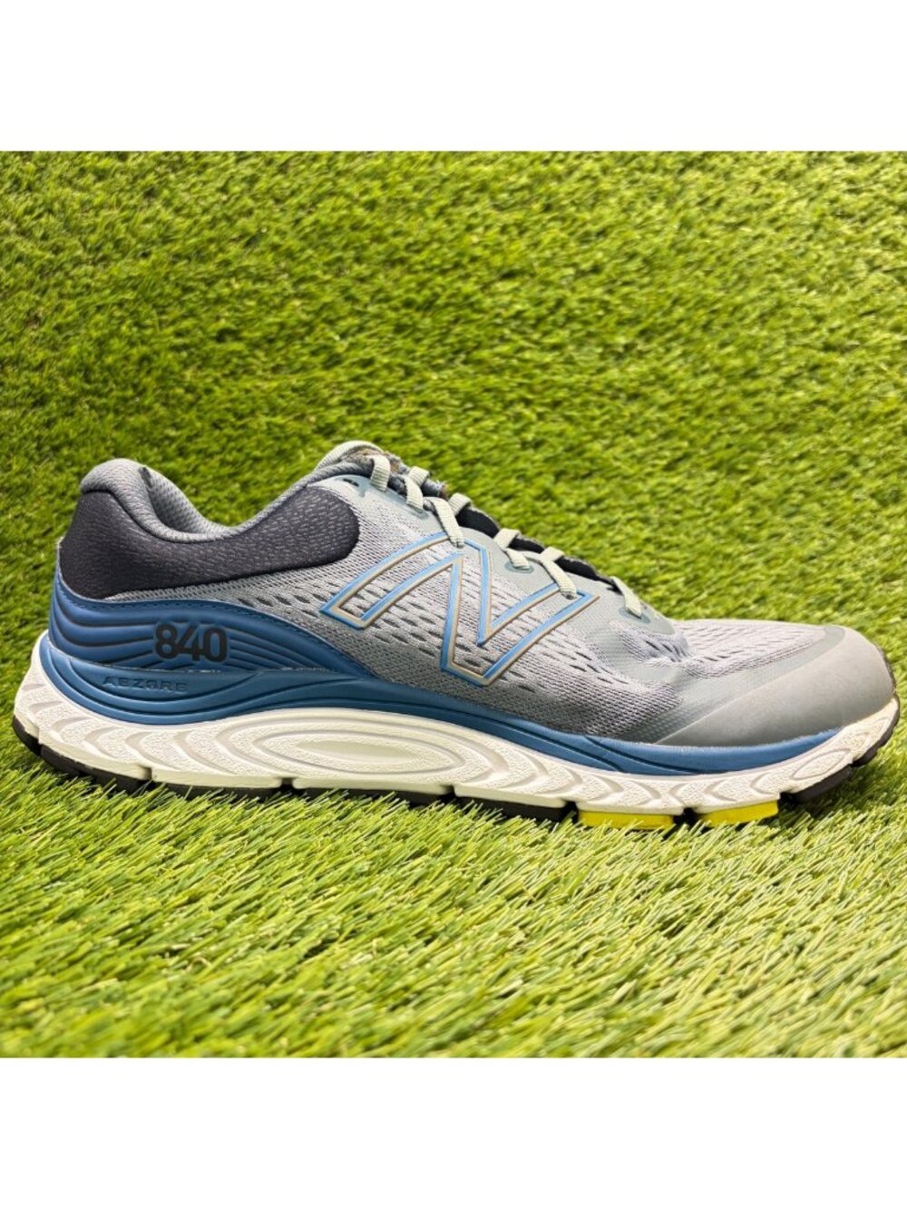 New Balance 840v5 Mens Size 12 Gray Blue Athletic Running Walking Shoes Sneakers